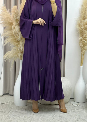 LIYANA FULLY CLOSED ABAYA | PURPLE