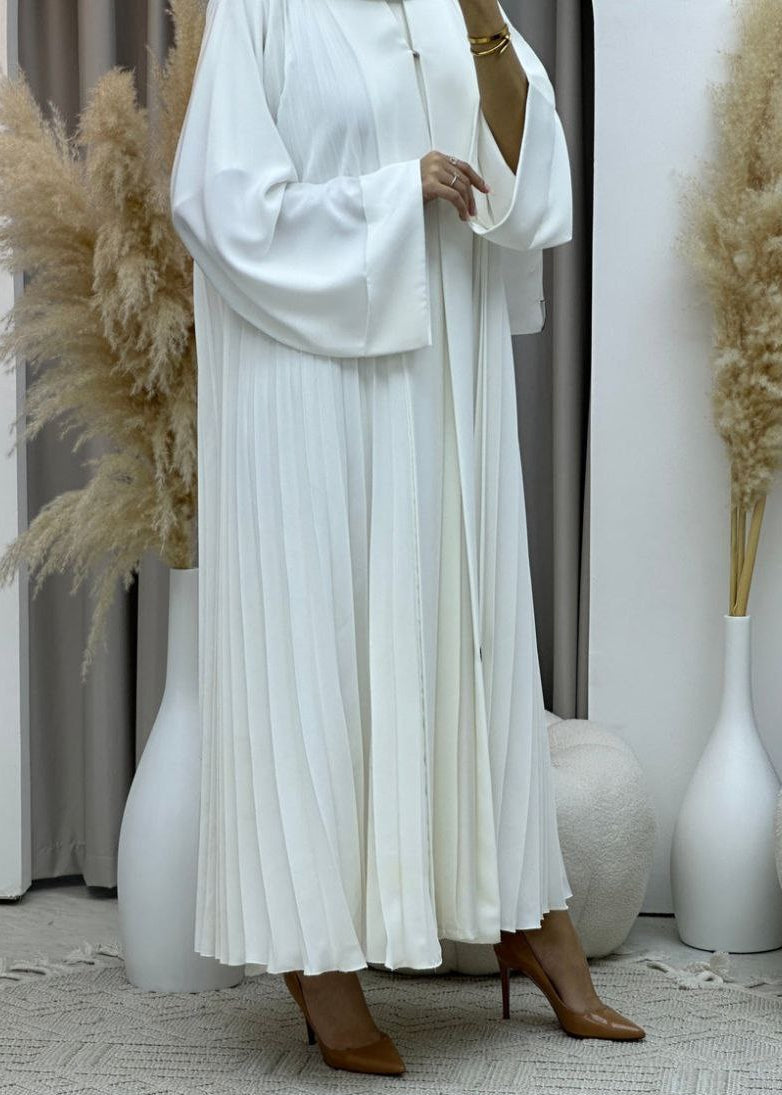 LIYANA FULLY CLOSED ABAYA | WHITE