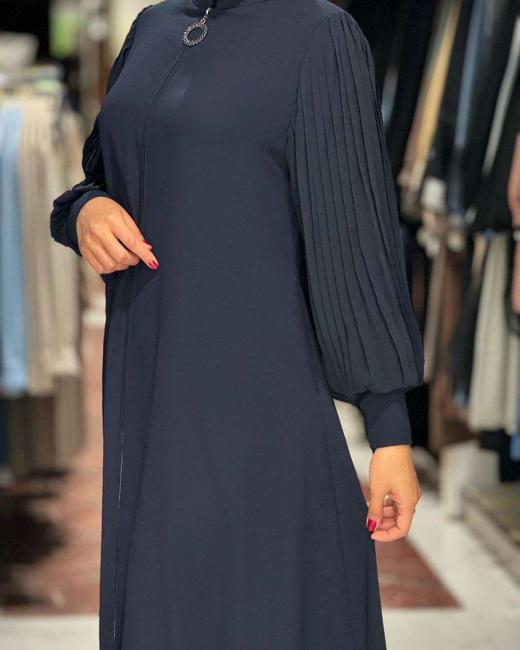 IRAM ZIPPER ABAYA | BLUE