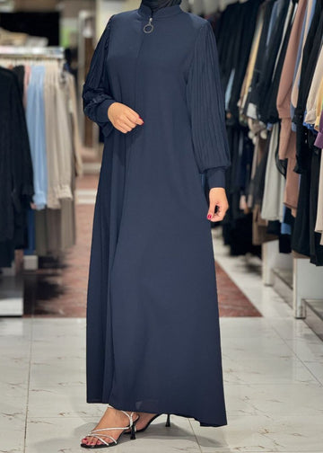 IRAM ZIPPER ABAYA | BLUE