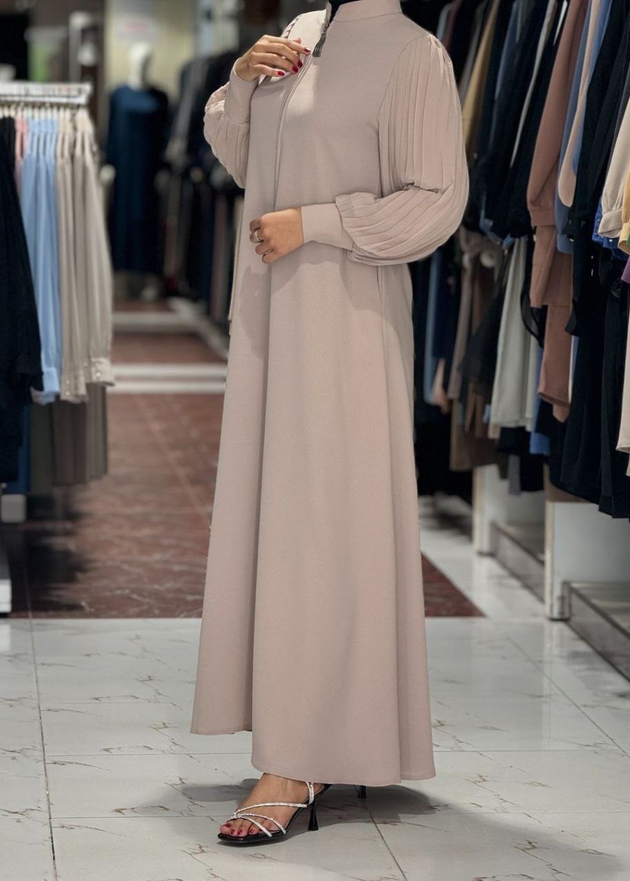 IRAM ZIPPER ABAYA | NUDE