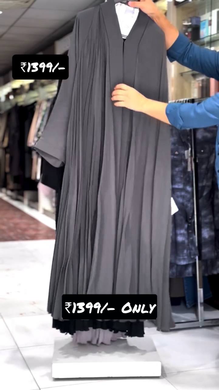 LIYANA FULLY CLOSED ABAYA | GRAY