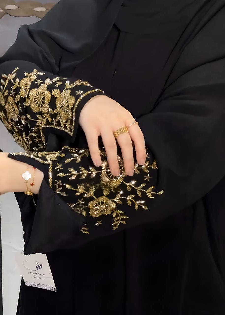 AHANA HANDWORK ABAYA | BLACK