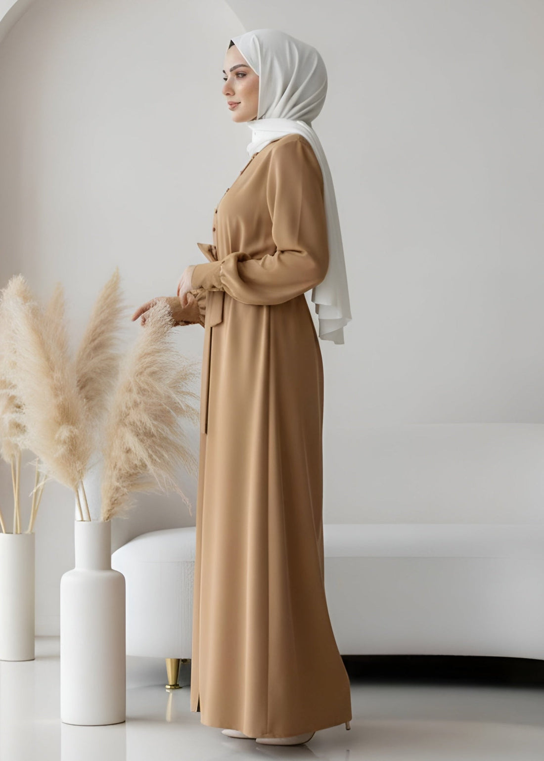 AYESHA FRONT OPEN ABAYA | SPL GOLDEN