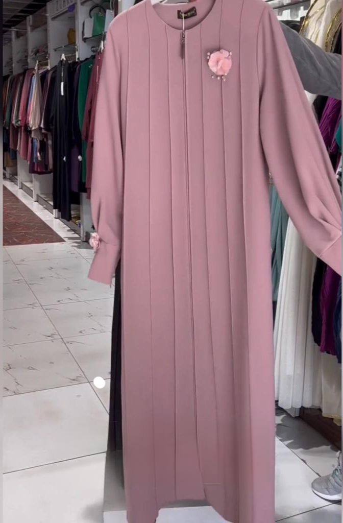 ZOHA PINTEX ZIPPER ABAYA | PINK