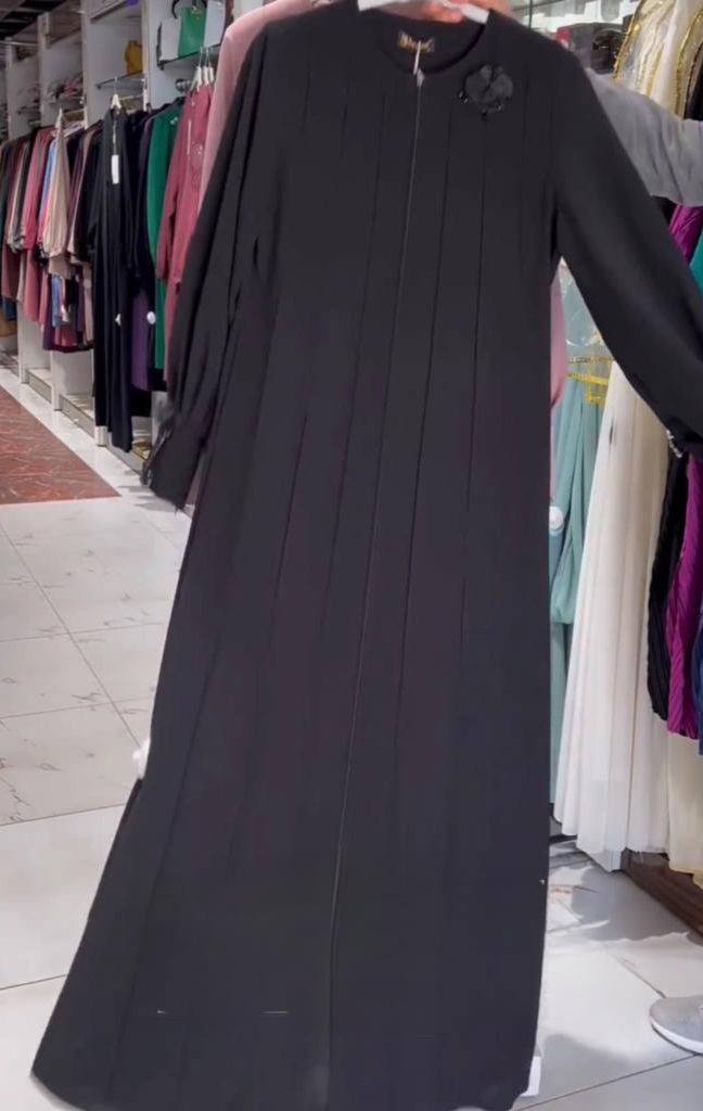 ZOHA PINTEX ZIPPER ABAYA | BLACK