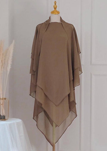 3 LAYERED KHIMAR | COLLER BROWN