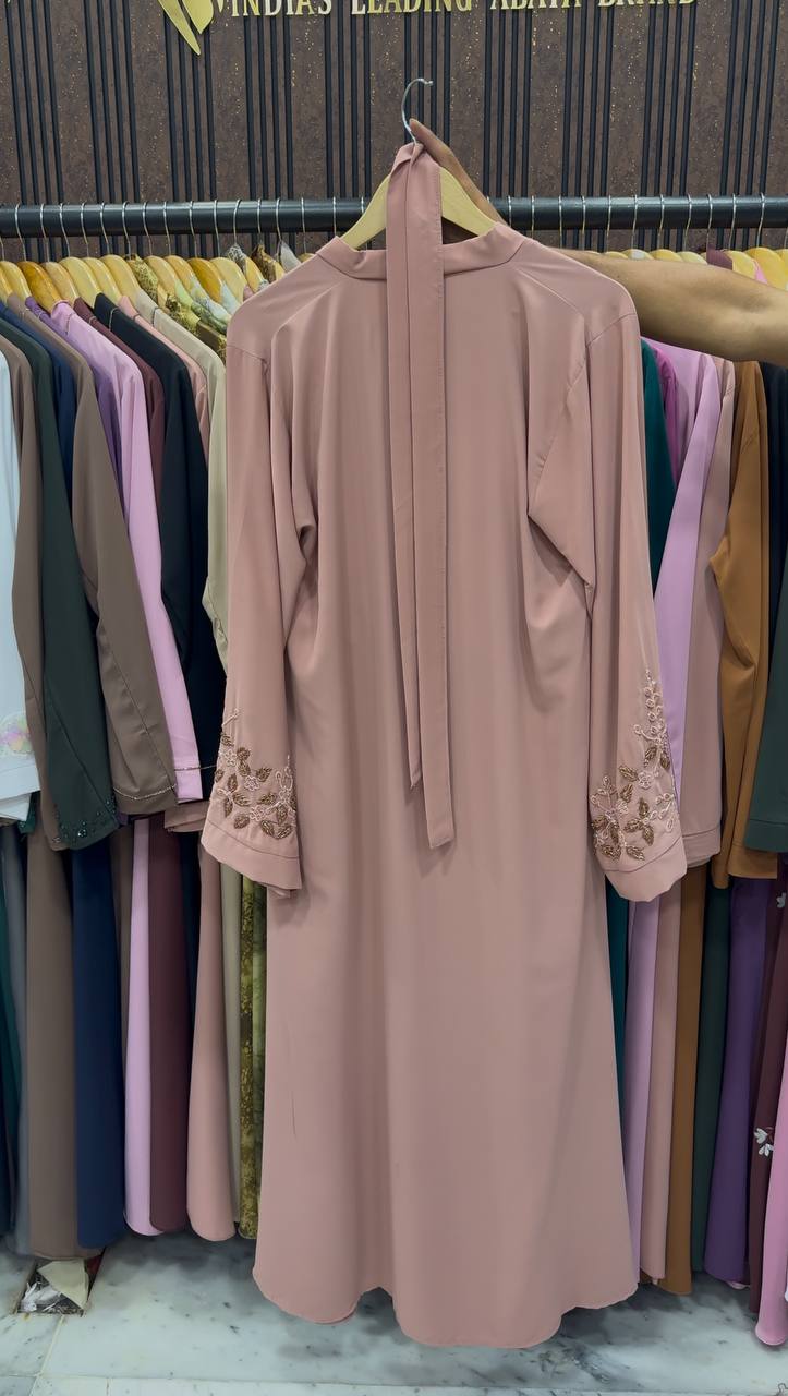RIMSHA MODEST WEAR ABAYA | PEACH