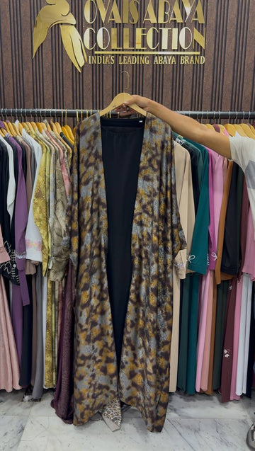 AZRAH KOREAN PRINT ABAYA | SHADE-11