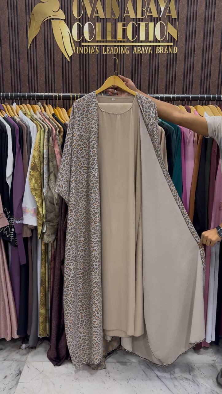 AZRAH KOREAN PRINT ABAYA  | SHADE-10