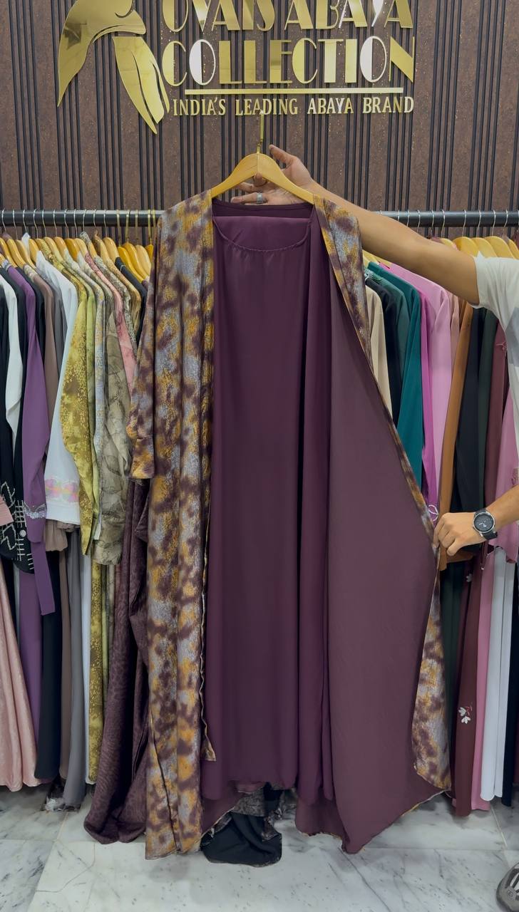 AZRAH KOREAN PRINT ABAYA | SHADE-05