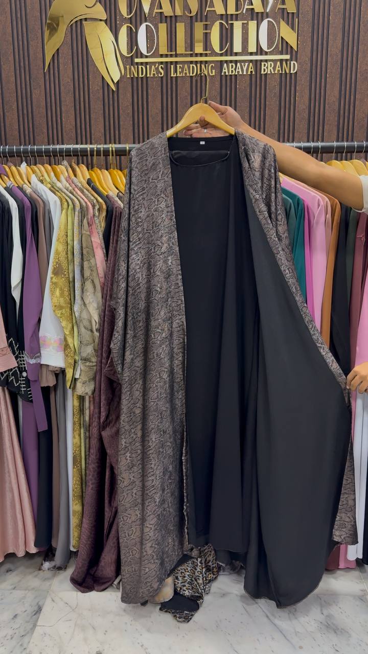 AZRAH KOREAN PRINT ABAYA | SHADE-06