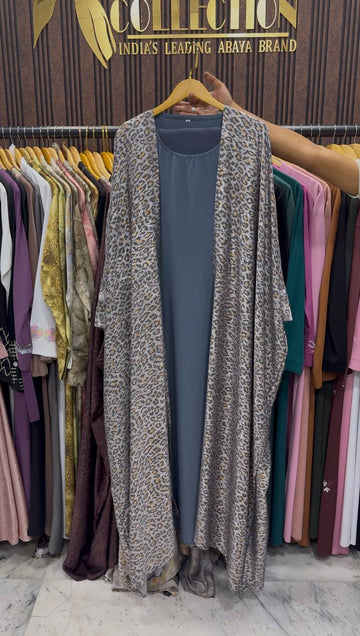 AZRAH KOREAN PRINT ABAYA | SHADE-04