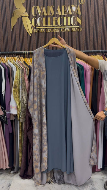 AZRAH KOREAN PRINT ABAYA | SHADE-02