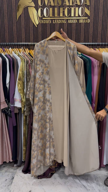 AZRAH KOREAN PRINT ABAYA | SHADE-01