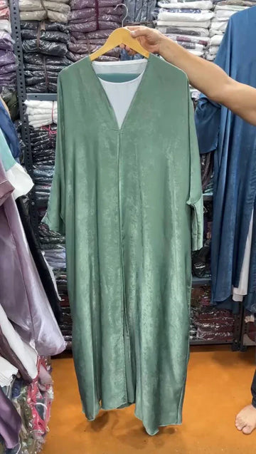 IMPORTED SIMMER DS KAFTAN ABAYA | SEA GREEN