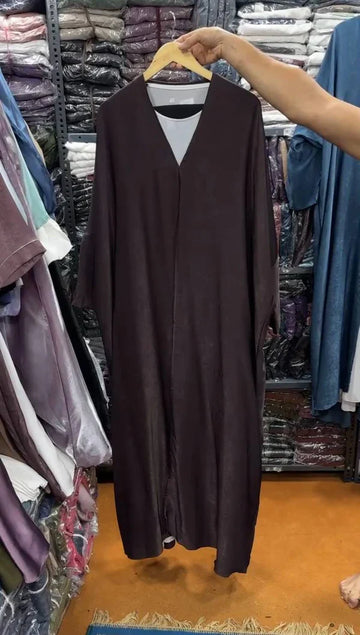 IMPORTED SIMMER DS KAFTAN ABAYA | DARK PURPLE