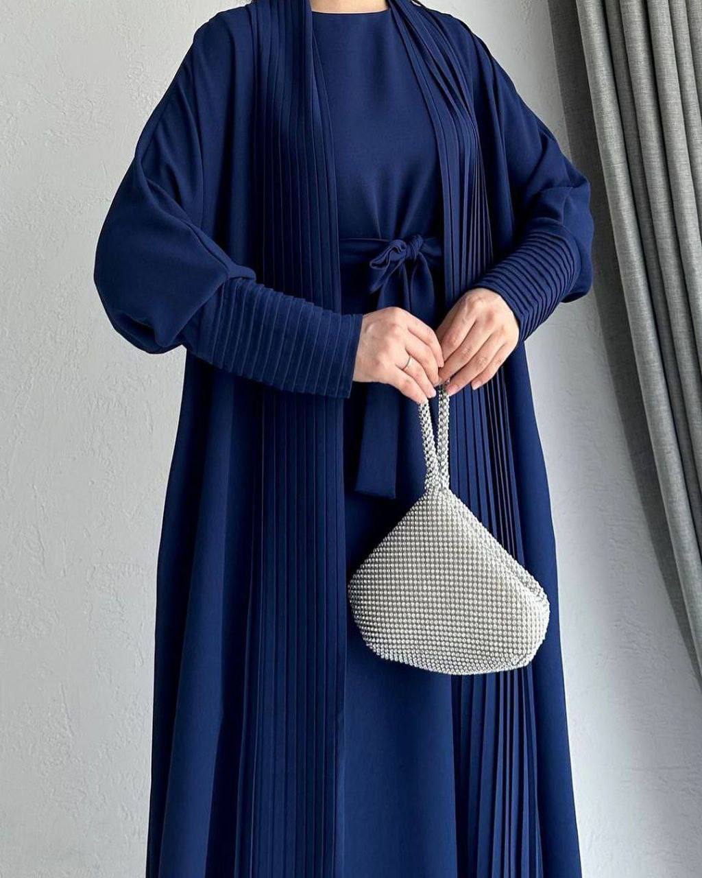 AMEERAH DOUBLE SHRUG ABAYA | TEAL