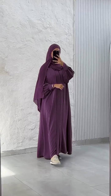 NOOR AL NIDA CUFF SLEEVE ABAYA | LAVENDER
