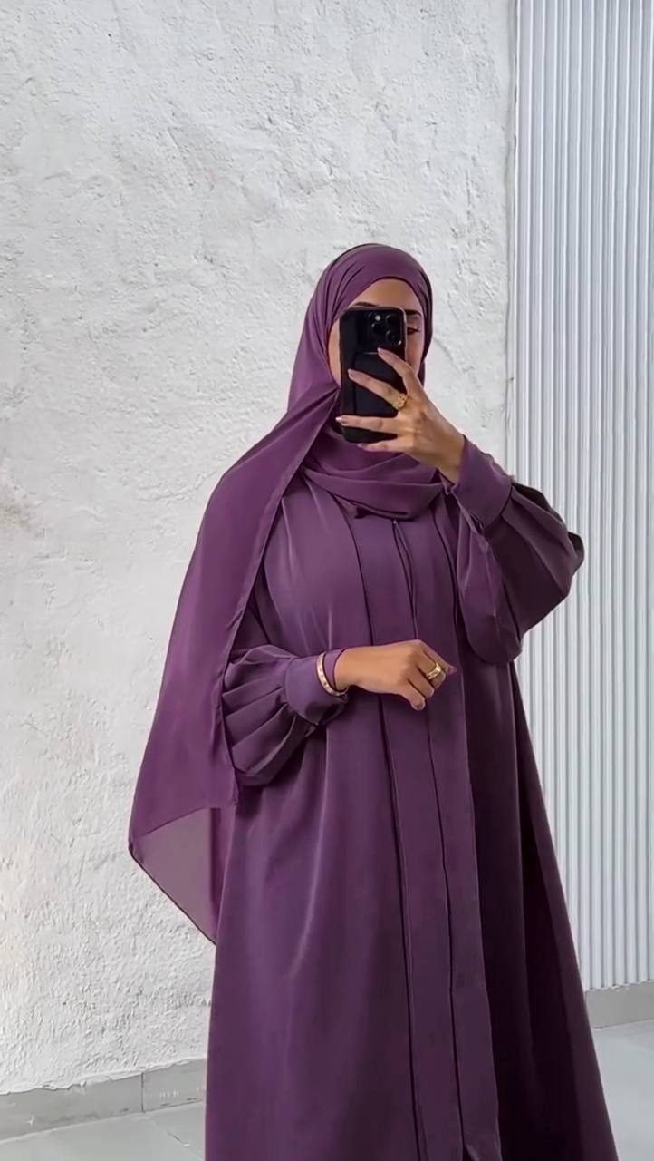 NOOR AL NIDA CUFF SLEEVE ABAYA | LAVENDER