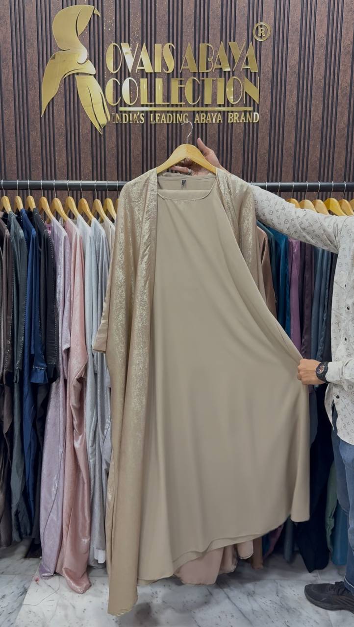 AL-HURIYA DOUBLE SHRUG ABAYA | GOLDEN
