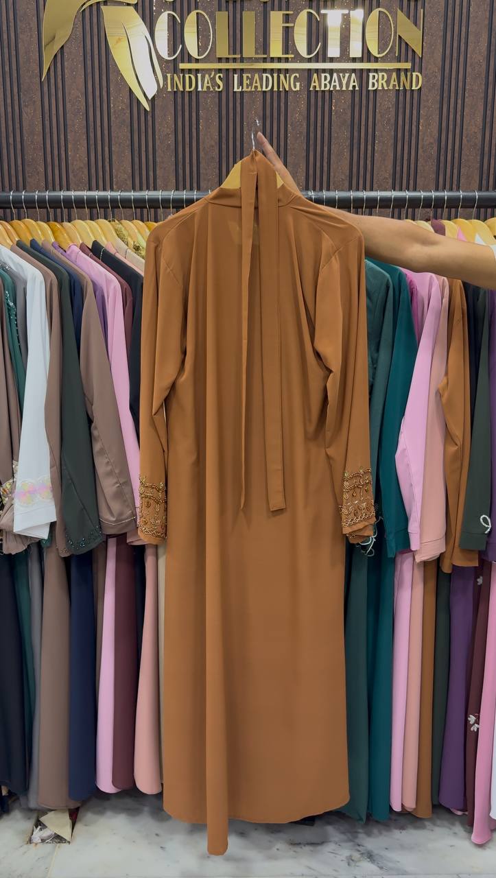 RUBA HANDWORK ABAYA | COPPER