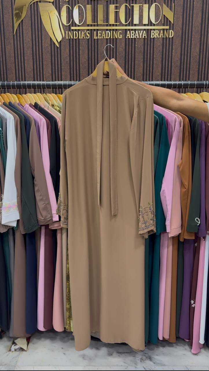 RUBA HANDWORK ABAYA | GOLDEN
