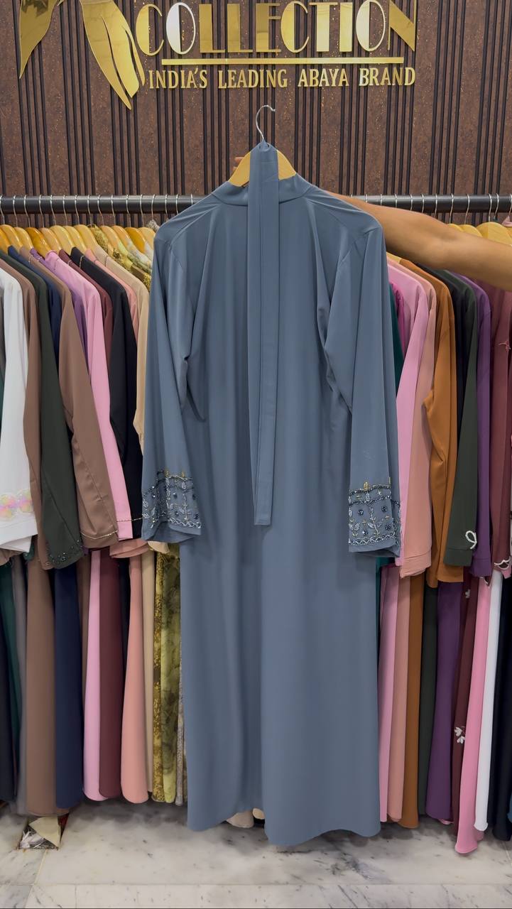 RUBA HANDWORK ABAYA | GRAY