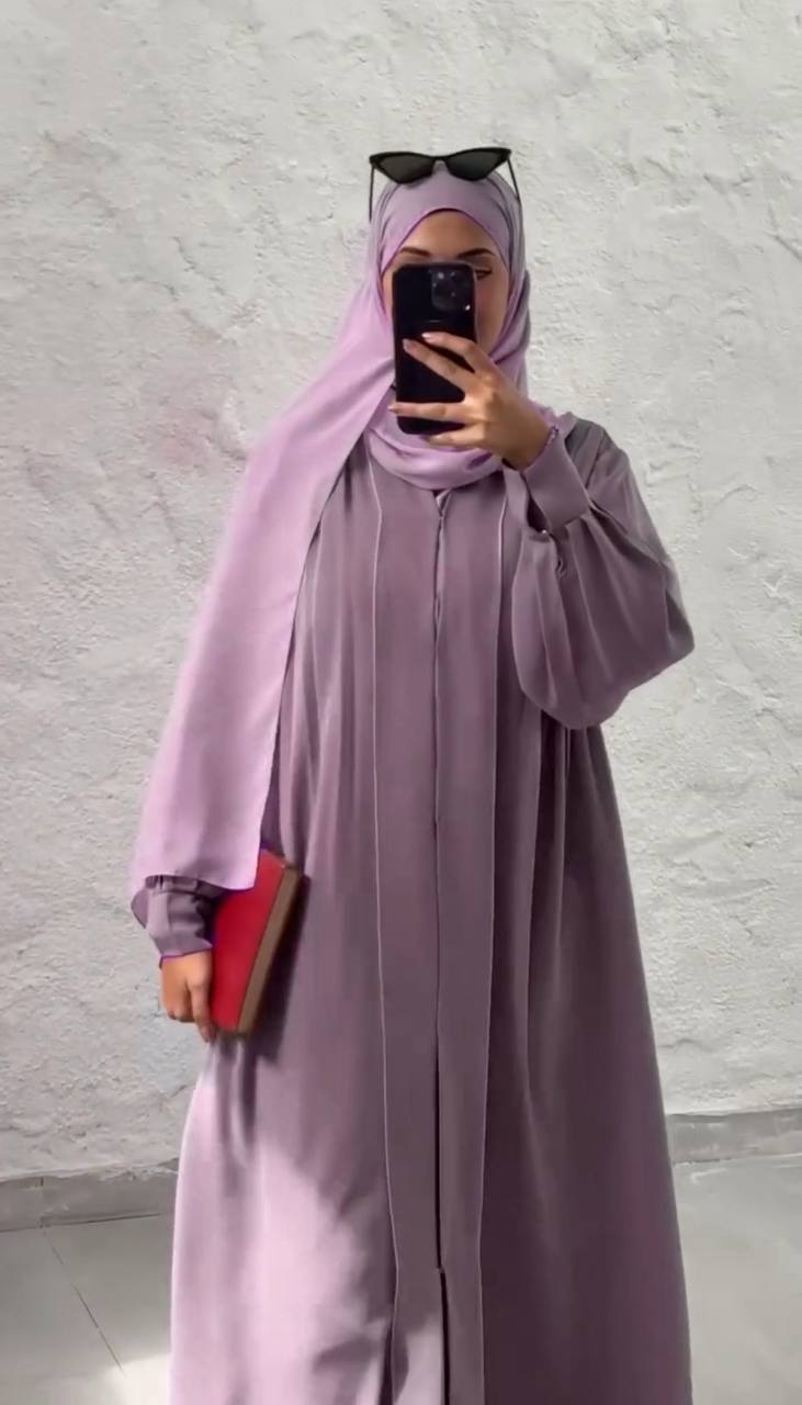 NOOR AL NIDA CUFF SLEEVE ABAYA | AMB-PINK