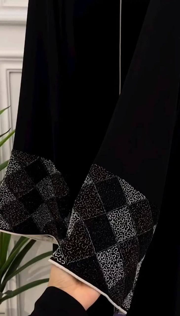FALAK HANDWORK ABAYA | BLACK