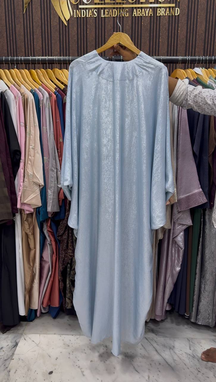 ZARA FRONT OPEN ABAYA | SKY BLUE