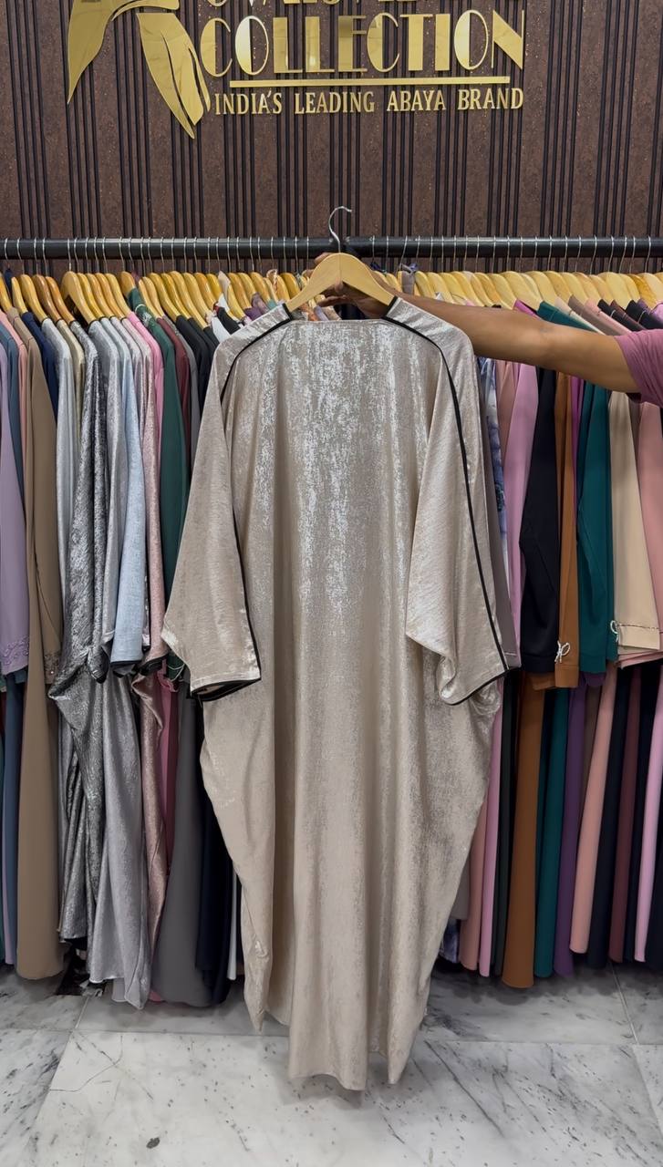AMREEN SIMMER KAFTAN ABAYA | LITE NUDE
