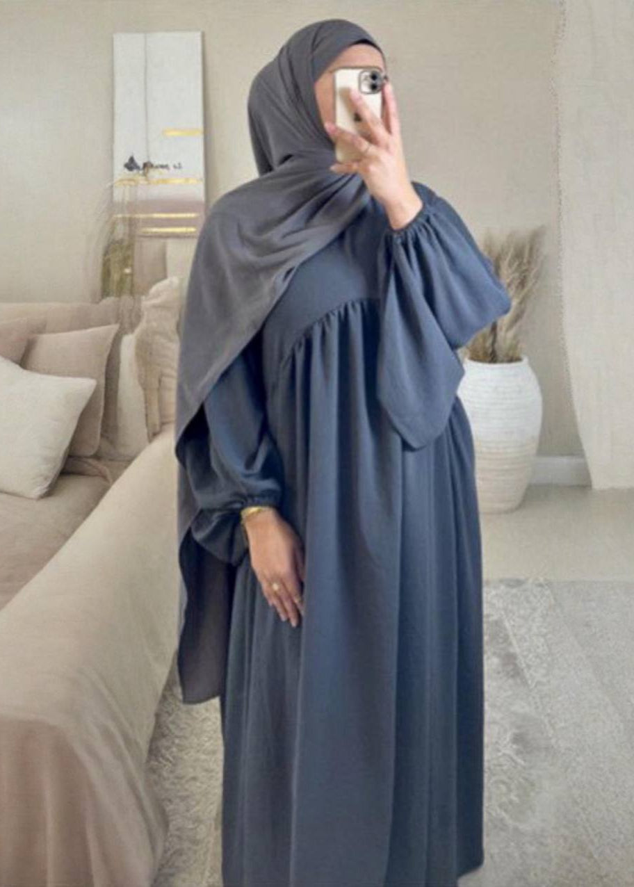 MARYAM BALLOON SLEEVE ABAYA | DD GREY