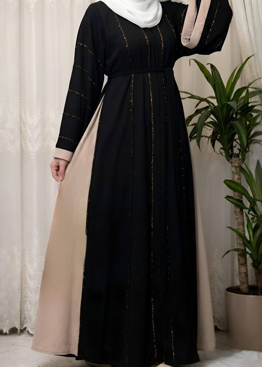 AL-ALINA FULLY CLOSED ABAYA | BLACK