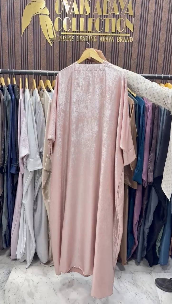 AL-HURIYA DOUBLE SHRUG ABAYA | PEACH