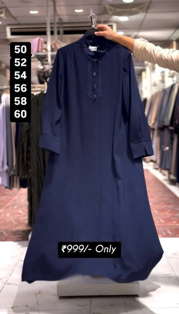 AYLA POCKET ABAYA | NAVY BLUE