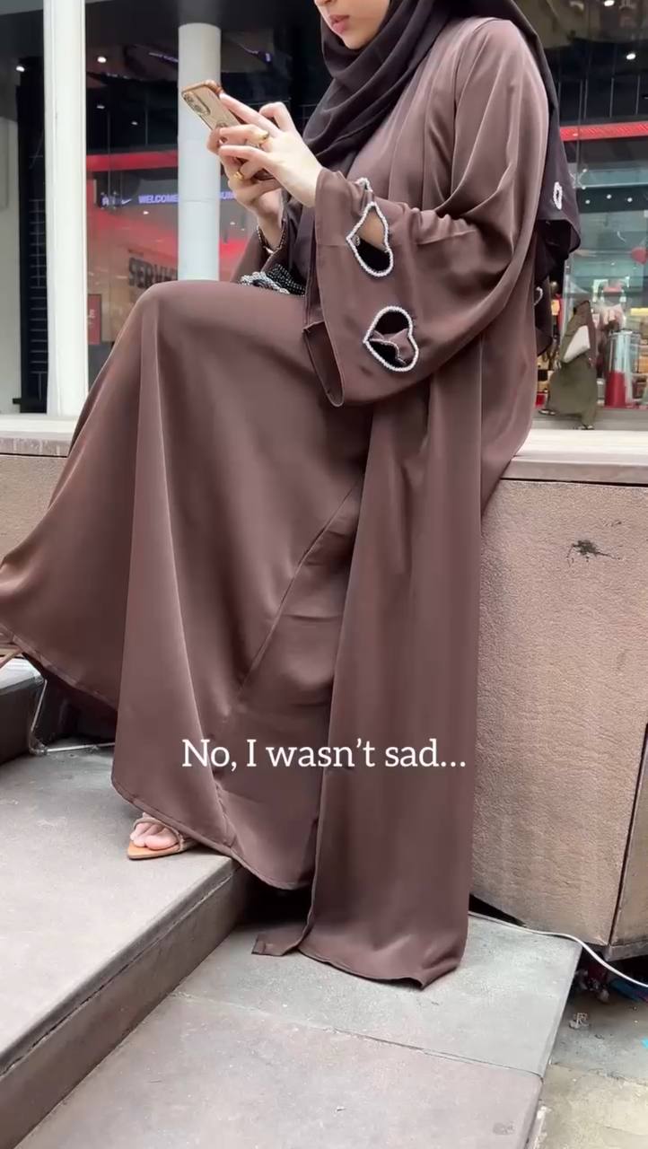 HAZAL DOUBLE SHRUG ABAYA | BROWN