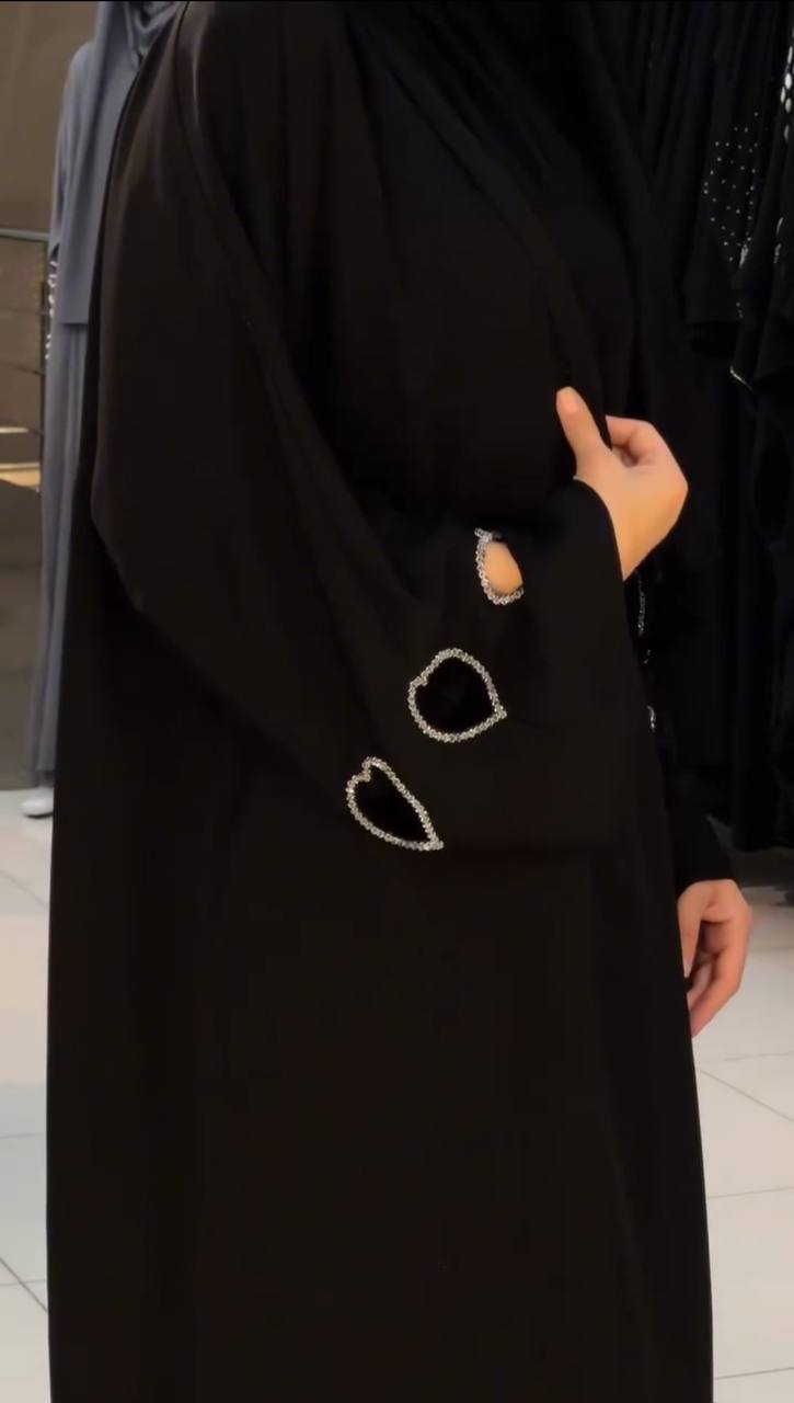 HAZAL DOUBLE SHRUG ABAYA | BLACK