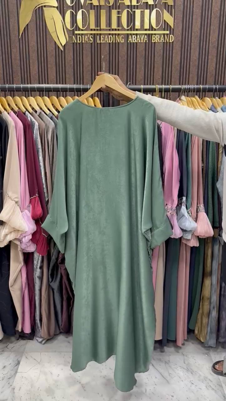 AL-ZAINAB BROACH ABAYA |  SEA GREEN
