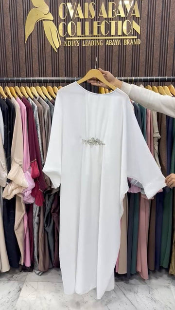 AL-ZAINAB BROACH ABAYA |  WHITE