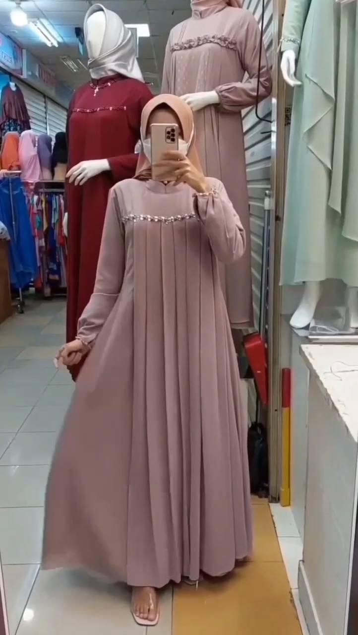 LAYLA PLATES ABAYA | PINK