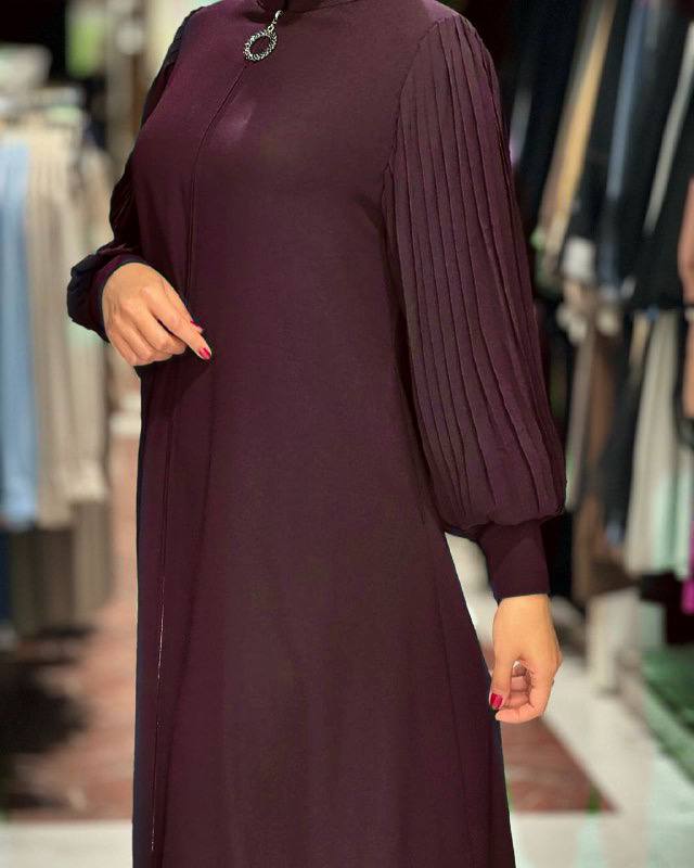 IRAM ZIPPER ABAYA | MAROON