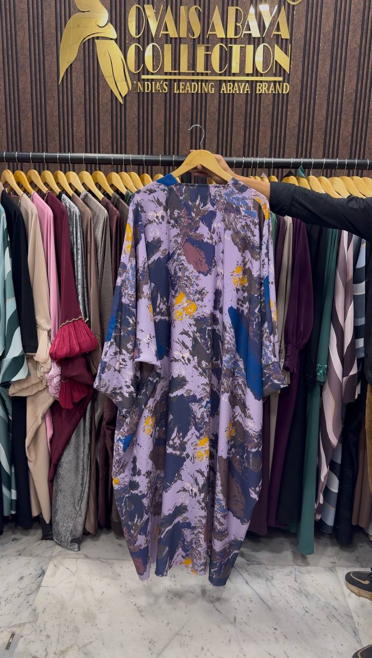 KINZA PRINTED KAFTAN ABAYA -  SHADE - 06