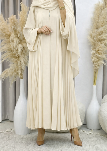 LIYANA FULLY CLOSED ABAYA | CREAM
