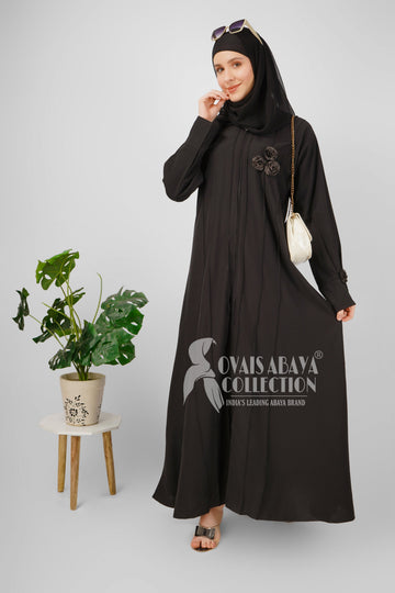 ZOHA PINTEX ZIPPER ABAYA | BLACK