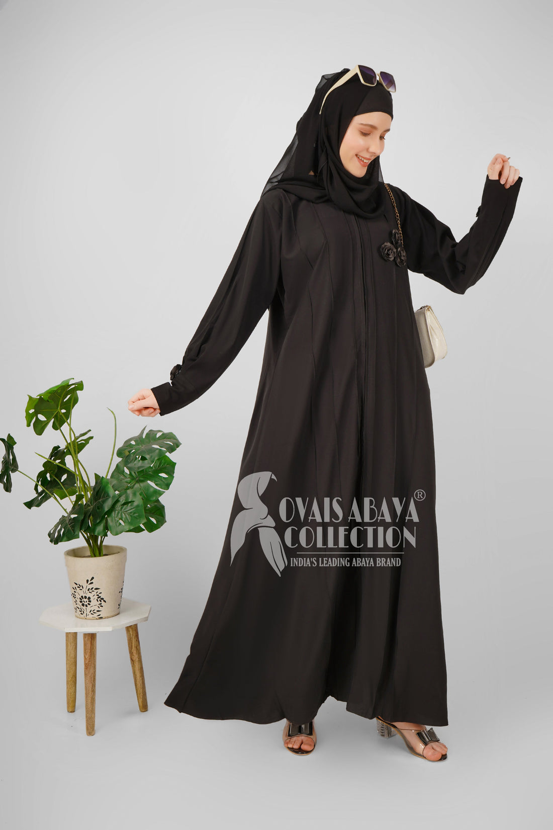 ZOHA PINTEX ZIPPER ABAYA | BLACK