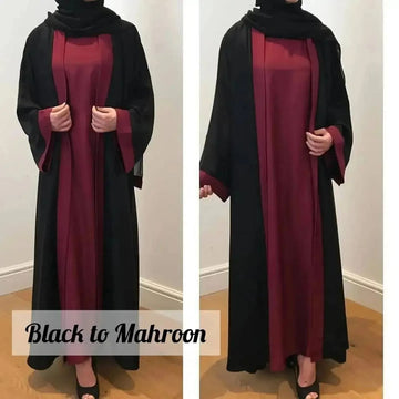 SHRUGS ABAYA - MAROON
