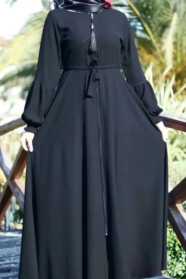 BASIC ZIPPER ABAYA | BLACK