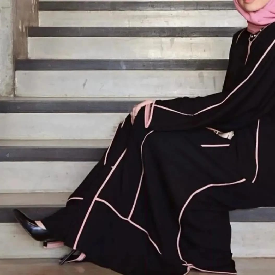 SHEENA MODIFIED ZIPPER ABAYA | PINK