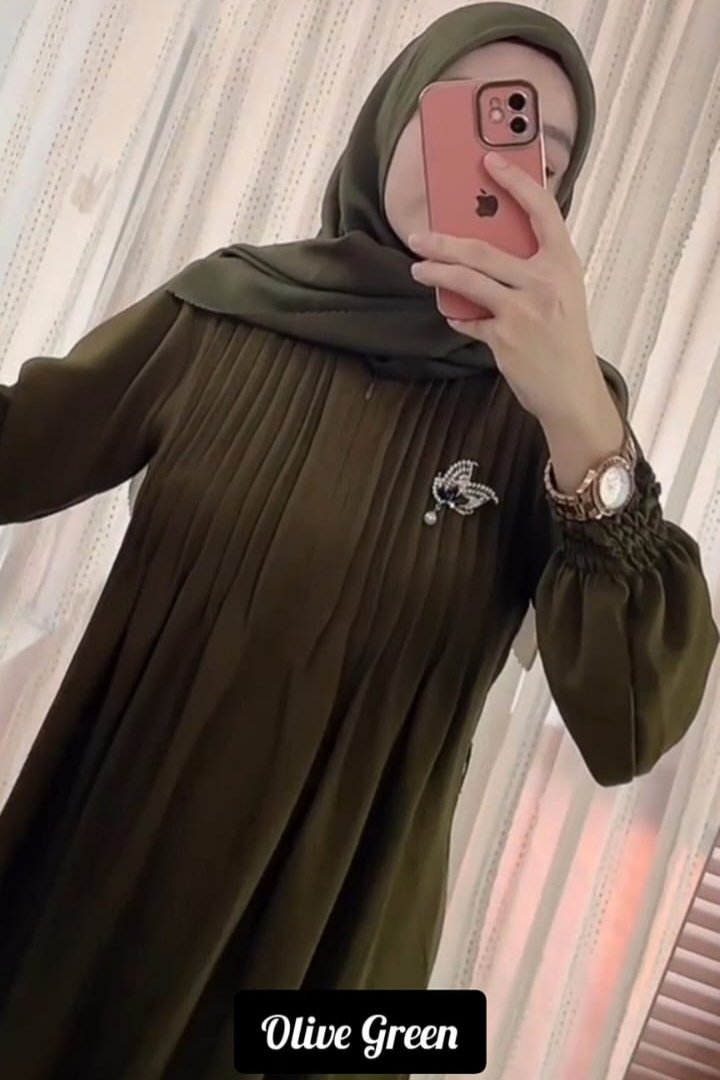 ZOYA PINTEX ABAYA | OLIVE